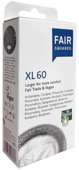 Fair Squared XL 60mm eco fair trade 10 condooms — thumbnail 1