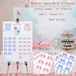 Babyshower Spelkaarten - Gender Reveal Spel - Feestactiviteit - Dubbelzijdig Bedrukt - 20 Kaarten - Multicolor — thumbnail 4