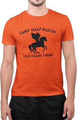 Nerd Boeken Liefhebber T-Shirt Geïnspireerd op Camp Half Blood Thema — thumbnail 1