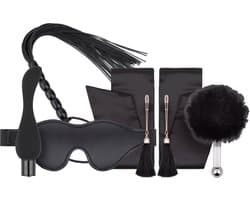 BDSM - Starter Set - Vibrator - Bondage - Oogmasker - Bondagebanden - Flogger - Tepelklemmen - Kietelaar - Meerdere kleuren - FeelzToys - Bondage Bliss