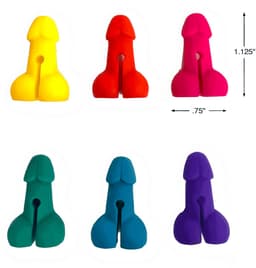Little Genie - Grappig & Fout - Fop cadeau - Carnaval - Vrijgezellenfeest - Kado artikel - Thema Feest - Super leuke penis-siliconen drinkmarkeringen — thumbnail 2