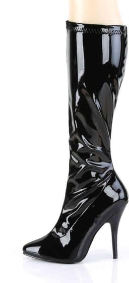 EU 42,5 = US 12 | SEDUCE-2000 | 5 Plain Stretch Knee Boot, Side Zip — thumbnail 3