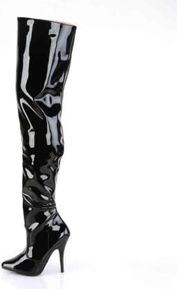EU 40 = US 10 | SEDUCE-3010 | 5 Plain Stretch Thigh Boot — thumbnail 3