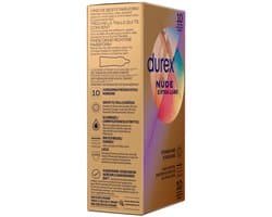 Durex Condooms Nude Extra Lube - 2 x 10 stuks - Voordeelverpakking
