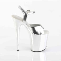 Pleaser - FLAMINGO809 Sandaal met enkelband, Paaldans schoenen - US 5 - 35 Shoes - Zilverkleurig — thumbnail 4