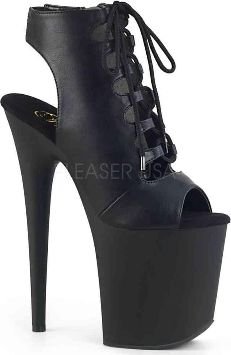 Pleaser - FLAMINGO-800-20 Plateau Laarzen, Paaldans schoenen - Paaldans schoenen - 37 Shoes - Zwart — afbeelding 1