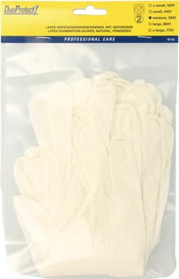 Duoprotect Handschoen latex medium 10 Stuks — thumbnail 1