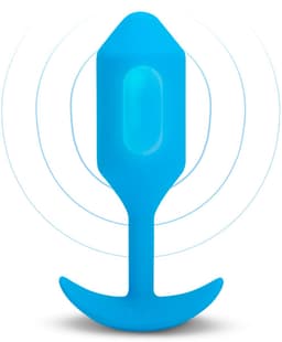 B-Vibe - Vibrerende Snug Plug 3 (L) Blauw — thumbnail 5