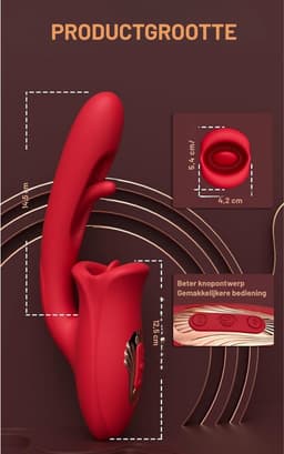Sex Toys voor Vrouwen Likkende Tong Vibrator - Vibrators voor Vrouwen - Tong Vibrator - Clitoris Zuiger – Diep Waterdicht – Bef Vibrator met 10 Sterke Standen - Siliconen - Discreet Verzonden – Roze — thumbnail 3
