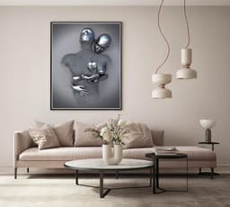 Set van 3 Romantische Abstracte Sculptuur Posters - Stijlvolle Wanddecoratie voor Stijlvol Interieur — thumbnail 4