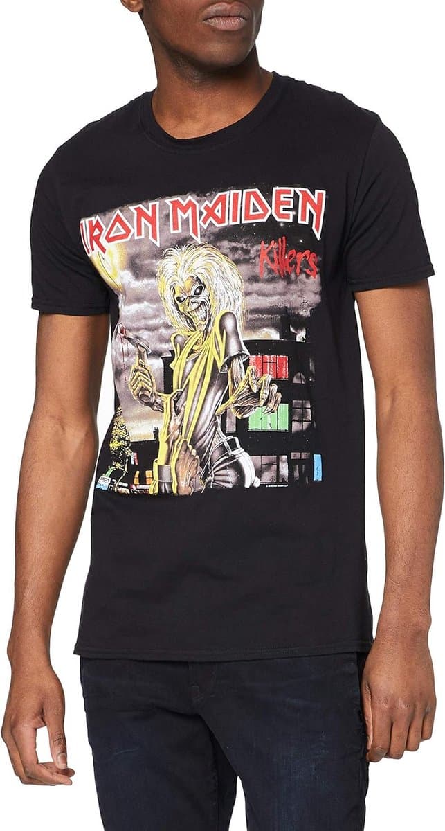 Iron Maiden Killers Cover T-Shirt voor Heren - Collector's Editie - Zwart - XXL — afbeelding 1