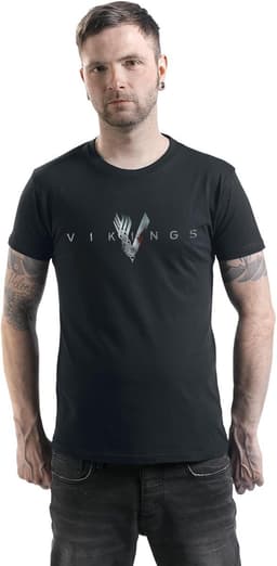 Vikings Welkom in Valhalla T-shirt - Zwart Katoen Fan Merchandise — thumbnail 2