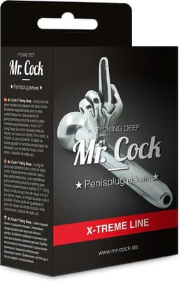 Mr Cock - Extreme Line - Fucking Deep - Penisplug - RVS - Zilver - 9.5cm — thumbnail 2
