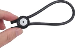 Banoch | Verstelbare Lasso Cockring | Zwart Siliconen | One Size | penisring — thumbnail 3