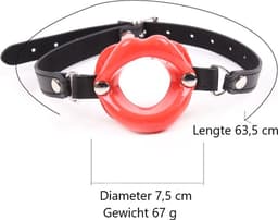 Erodit® Sexy Lips open mond gag - Siliconen Rode lippen gag - Fetish gag - Open mond gag - Mond gag - O-ring gag - SexToy - BDSM - Sex bondage spel mannen - Erotiek - Seks speeltjes koppels - Mannen - Vrouwen — thumbnail 3