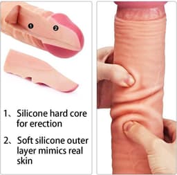 Lovetoy - Realistische XXL Dildo - 30.5 cm - Beige — thumbnail 3