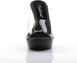Fabulicious - COCKTAIL-501 Muiltjes met hak - US 6 - 36 Shoes - Zwart/Transparant — thumbnail 2