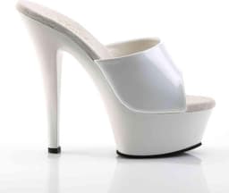 Pleaser - KISS-201 Muiltjes - Paaldans schoenen - 42 Shoes - Wit — thumbnail 5