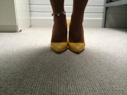damesschoen sexy pump oker geel - high heels stiletto - killer heels — thumbnail 2