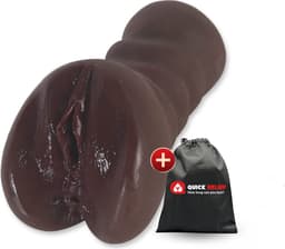 Quick Relief Kira™ - Masturbator - Pocket Pussy - 2 in 1 Vagina en Anus - Sex Toys voor Mannen - Realistisch - Zwart — thumbnail 1