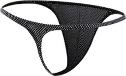 LekkerStout Heren String - Zwart/Wit - Sexy Herenondergoed | XL | ( LS145 ) — thumbnail 4