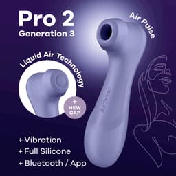 Satisfyer, vibrator, drukgolfvibrator, 'Pro 2 Generation 3 Connect App', 16,5 cm, Liquid Air-technologie, incl. extra opzetstuk, 2 apart regelbare motoren, app-gestuurd — thumbnail 3