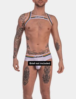 Barcode Berlin Pride Harness White - MAAT XS — thumbnail 5