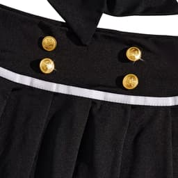 Sexy Politie Kostuum - 2-delig Zwart Verkleedpakje - Rokje & Korte Top - Rollenspel / Cosplay - Lingerie Ondergoed voor Dames - Maat L — thumbnail 2