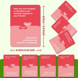 Conversatiekaarten voor Paren - Relatiekaarten Date Night - Verdieping Relatie - 50 Ontworpen Kaarten - 64 x 89 cm — thumbnail 3