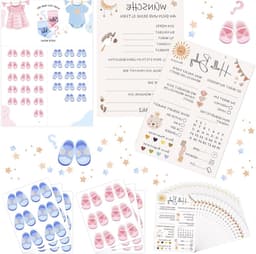 Babyshower Spelkaarten - Gender Reveal Spel - Feestactiviteit - Dubbelzijdig Bedrukt - 20 Kaarten - Multicolor — thumbnail 1
