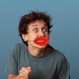 Dailygoods - sausage mouth decor - grappige lippen - 2x set - voor Halloween - feestartikelen - leuk voor feestjes - rood — thumbnail 5