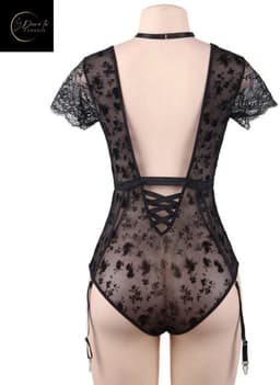 Sexy Lingerie Body – Sexy Lingerie Dames – Classy zwart & Kant – Erotische Lingerie – Bodysuit – Strapless Lingerie – Jarretelset – Lingerieset – Kinky – Erotische Body – Shapewear Corset – Strappy Harnas Details – Lingerie Top –XS/S, M, L, XL en XXL — thumbnail 3