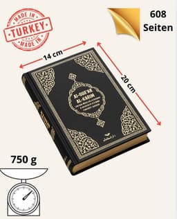 Koran Arabisch met Duitse Vertaling en Reisgebedskleed (Zwart) — thumbnail 5