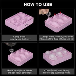 LoveToy - Siliconen IJsblokjesvorm - Buttplug Set - Lila — thumbnail 3