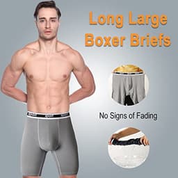 Heren Boxershorts Micro Modal Naadloze U Pouch Lange Been Ondergoed Ademend Anti Schuren Comfortabele Tailleband Sport Reizen — thumbnail 2