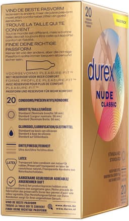 Durex Condooms Nude - 2 x 20 stuks - Voordeelverpakking — thumbnail 1