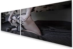Canvas Schilderij - Wanddecoratie Kunstprint - Slaapkamer Decoratie - Provocerend Artistiek Motief - 160x40cm - Niet gespecificeerd — thumbnail 1