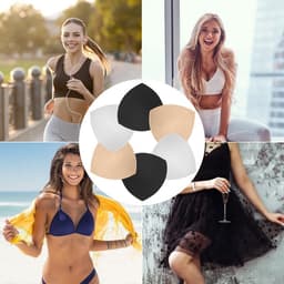 Ademende Driehoekige Bh Inlegstukken in Huidkleur - Verwijderbare Borstpads voor Dames en Meisjes, Ideaal voor Badmode en Casual Draagcomfort — thumbnail 3