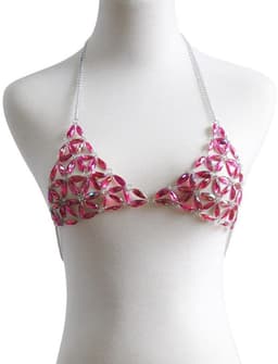 MTTProducts - Sexy Sequin Body Necklace - Bikini Top - Uniek Design - Roze - Strandmode - Body Chain - Geschikt voor Vrouwen — thumbnail 4
