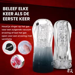 Toys Hub® Masturbator voor Man – Ebook Masturberen - Pocket Pussy - Realistisch – Vacuümfunctie – Blowjob – Kunstvagina - Sex Toys voor Mannen Zelf Aftrekken - 16,5 CM — thumbnail 4
