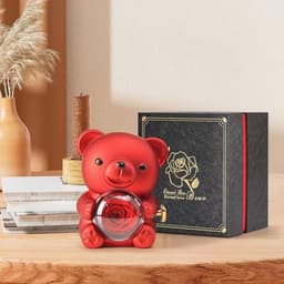 Romantische teddybeer met rozenbloem - Perfect cadeau voor Valentijnsdag, Moederdag, bruiloften en jubilea — thumbnail 3