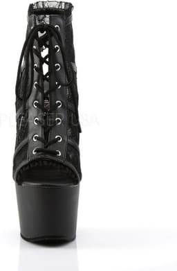 Adore-796LC plateau peeptoe enkellaars met kant en stiletto hak zwart - (EU 35 = US 5) - Pleaser — thumbnail 3