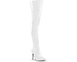 Pleaser - SEDUCE-3010 Overknee laarzen - US 13 - 44 Shoes - Wit