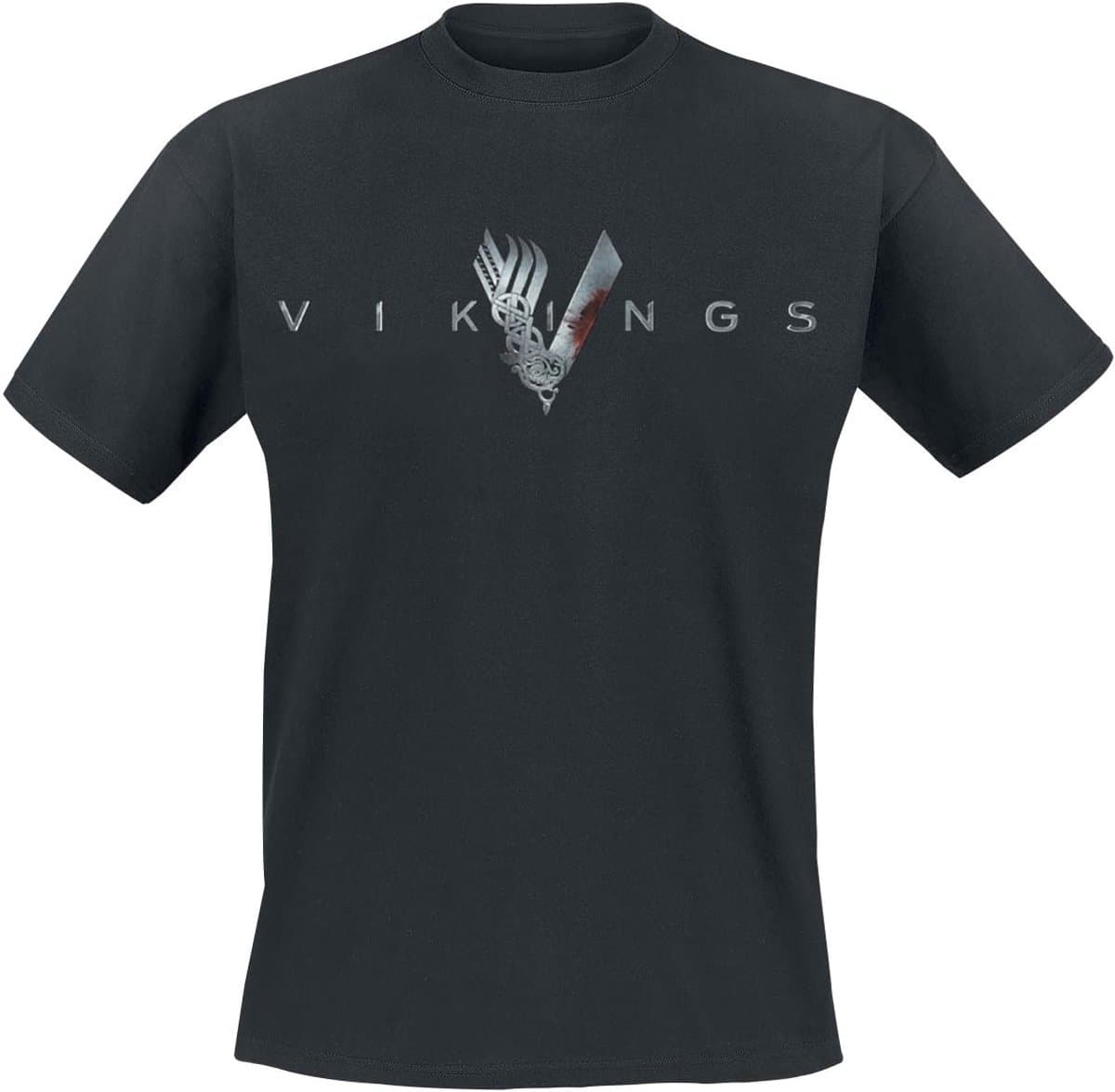 Vikings Welkom in Valhalla T-shirt - Zwart Katoen Fan Merchandise — afbeelding 1