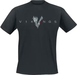 Vikings Welkom in Valhalla T-shirt - Zwart Katoen Fan Merchandise — thumbnail 1