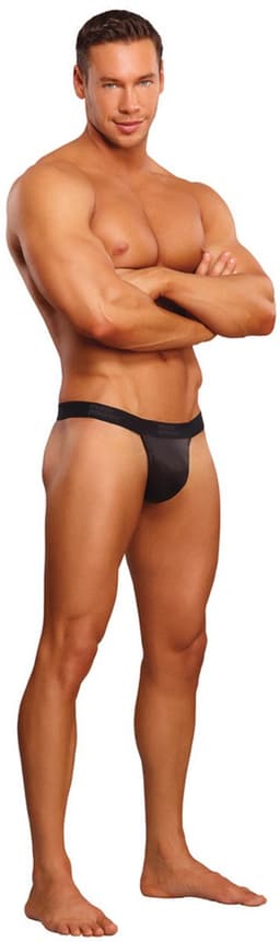 Male Power Sexy Micro G-string met Rode penisring - Zwart - Maat S/M — thumbnail 1
