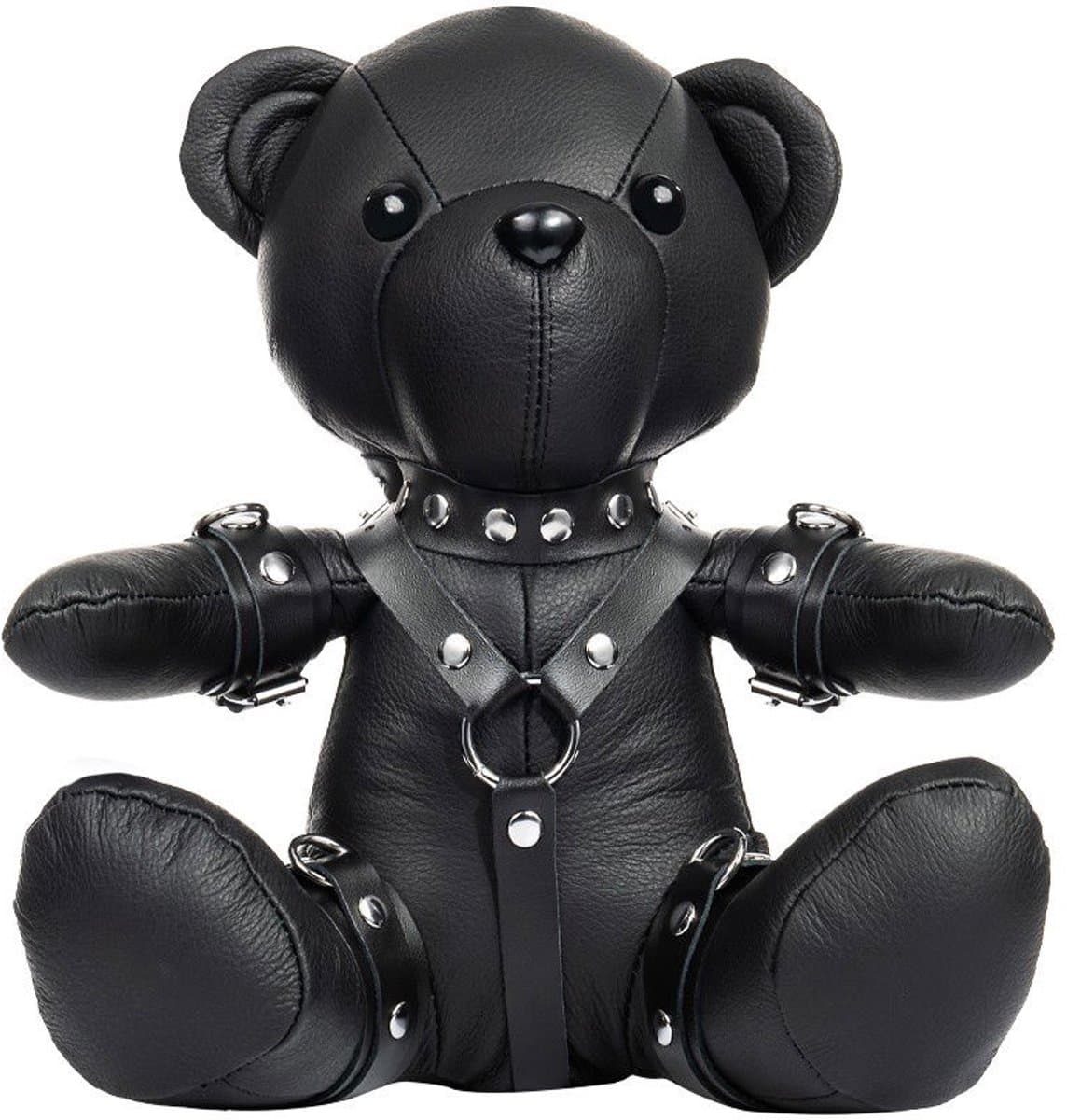 Rimba - Zwart Lederen BDSM Teddybeer — afbeelding 1
