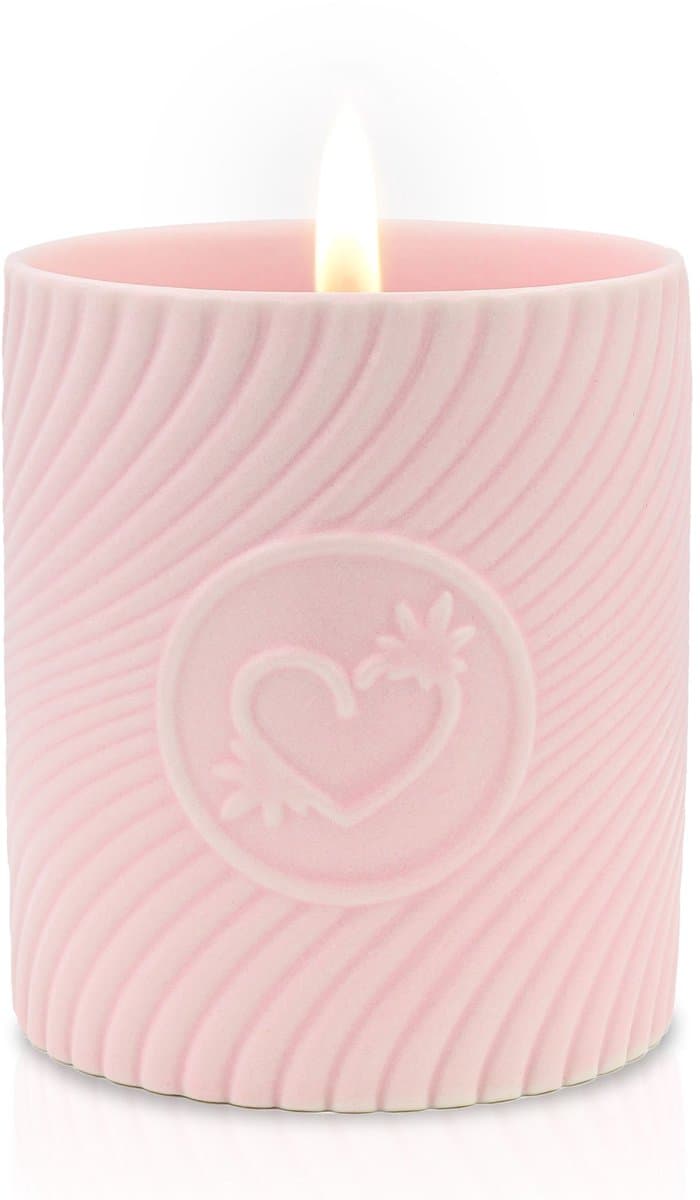 HighOnLove - Pink Massage Kaars Aardbei & Champagne — afbeelding 1