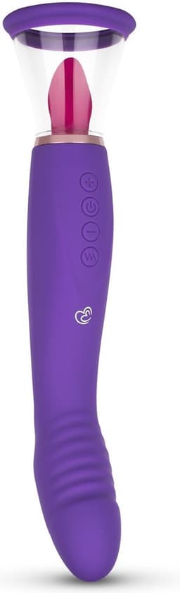 EasyToys - Pleasure Pump met G-Spot Vibrator - Vibrators voor Vrouwen - Clitoris Zuiger - Clitorispompen - Sex Toys voor Vrouwen - Vibrators - Seksspeeltjes - Clitoris Stimulator - Paars — thumbnail 1