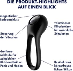 Satisfyer, penis- en testikelring, 'Majestic Duo', waterdicht, oplaadbaar, huidvriendelijke siliconen — thumbnail 2